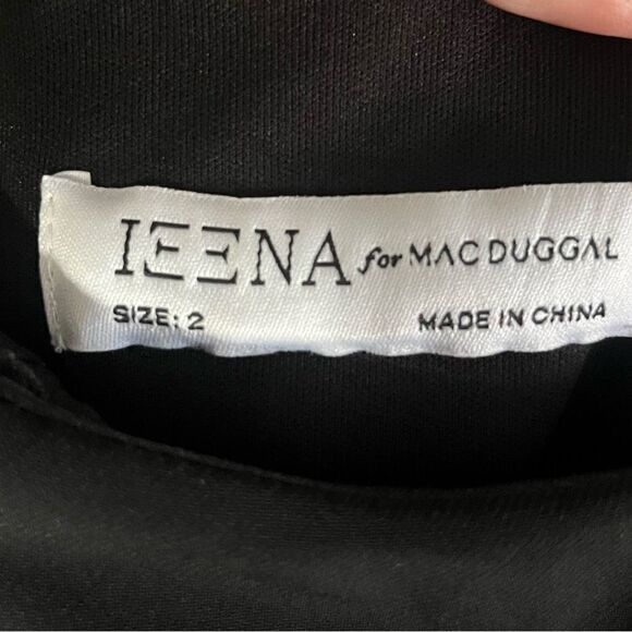 Mac Duggal 55696 Black One Sleeve Beaded Cuff Side Twist Gown NWT - Picture 8 of 9